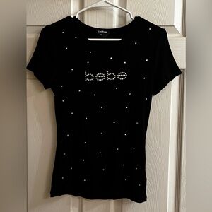 BEBE~BLACK BLING TOP~M